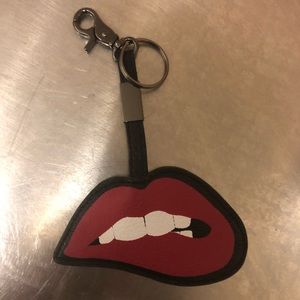 Circus Biting Red Lips Keychain Clip-on Accessory